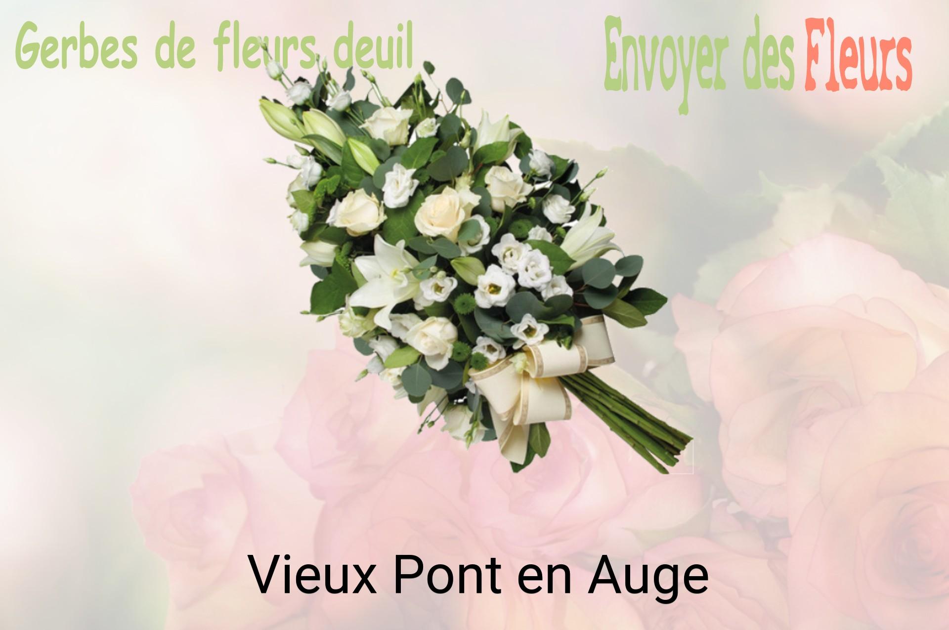 Gerbe de fleurs de deuil livrée à Vieux-Pont-en-Auge